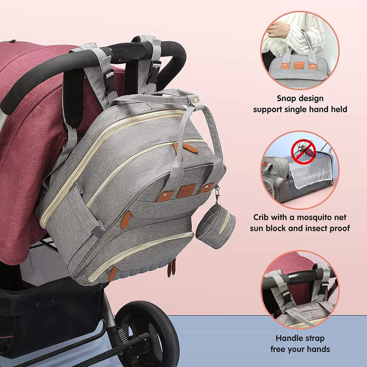 HOMERRY™ Baby Crib Backpack Diaper Bag