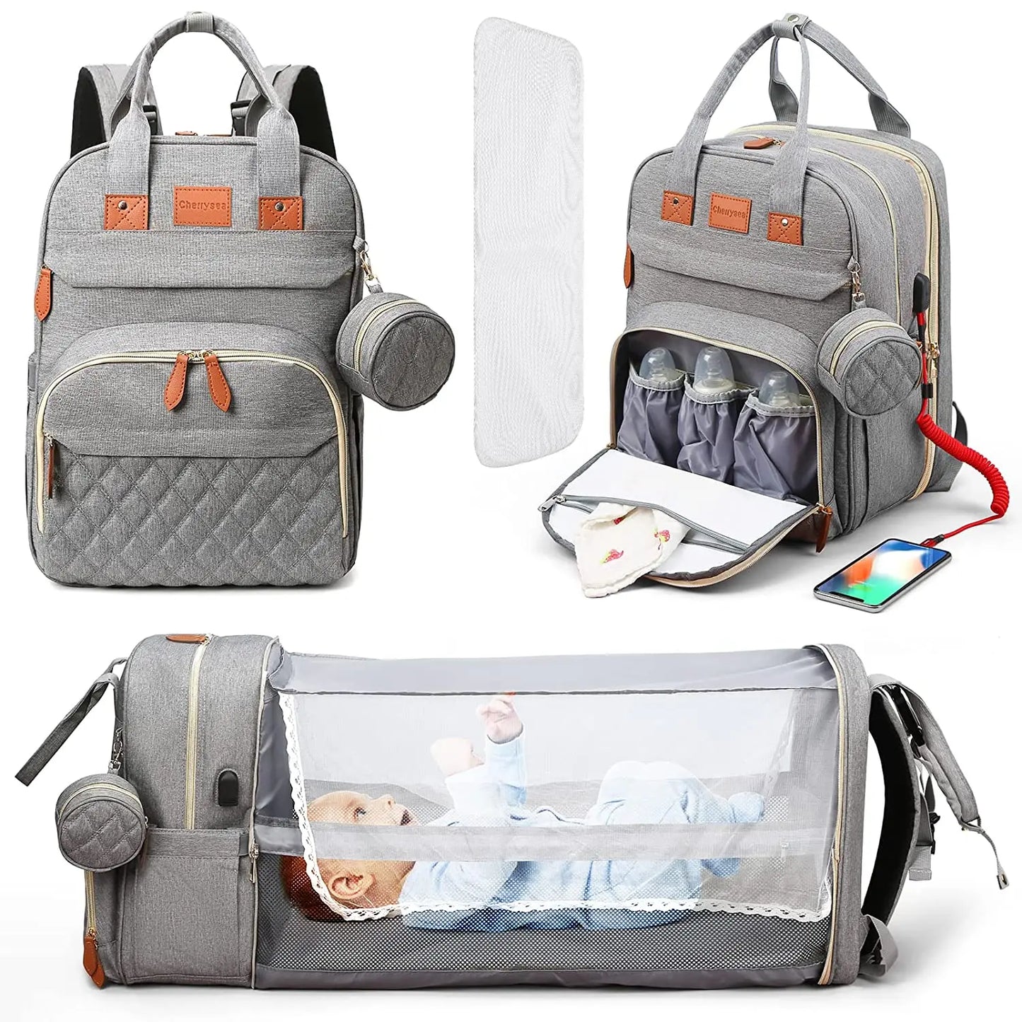 HOMERRY™ Baby Crib Backpack Diaper Bag